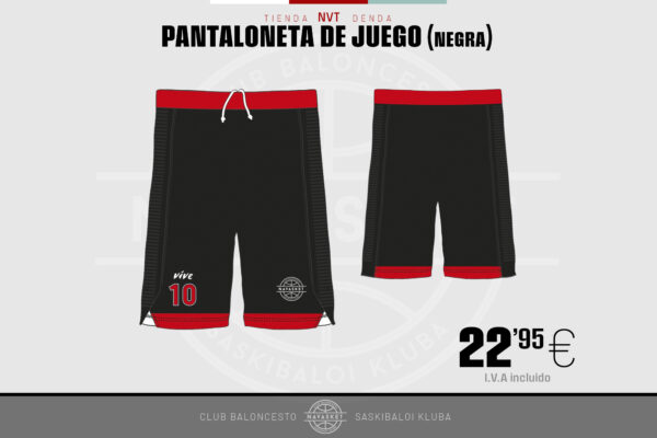 TIENDA | Pantaloneta de juego Navasket (negra)